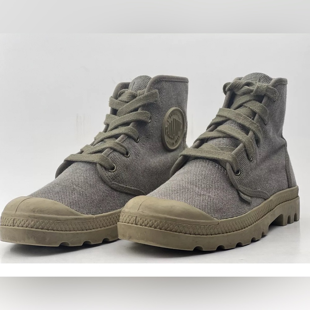 Palladium Pampa Hi Round Toe Lace Up  Women’s Grey Casual Boots 92352200 Sz 6.5